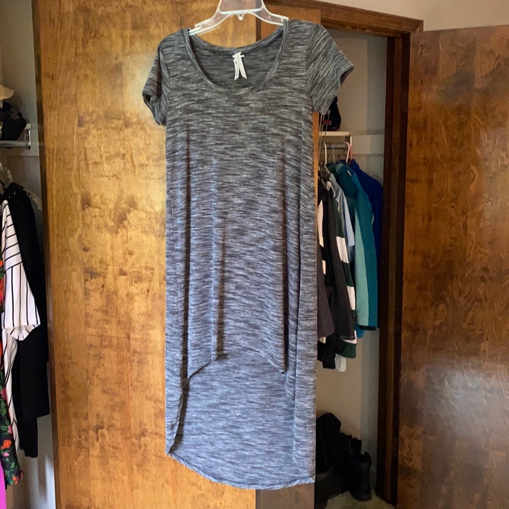 Gray Short in front , long in back dress